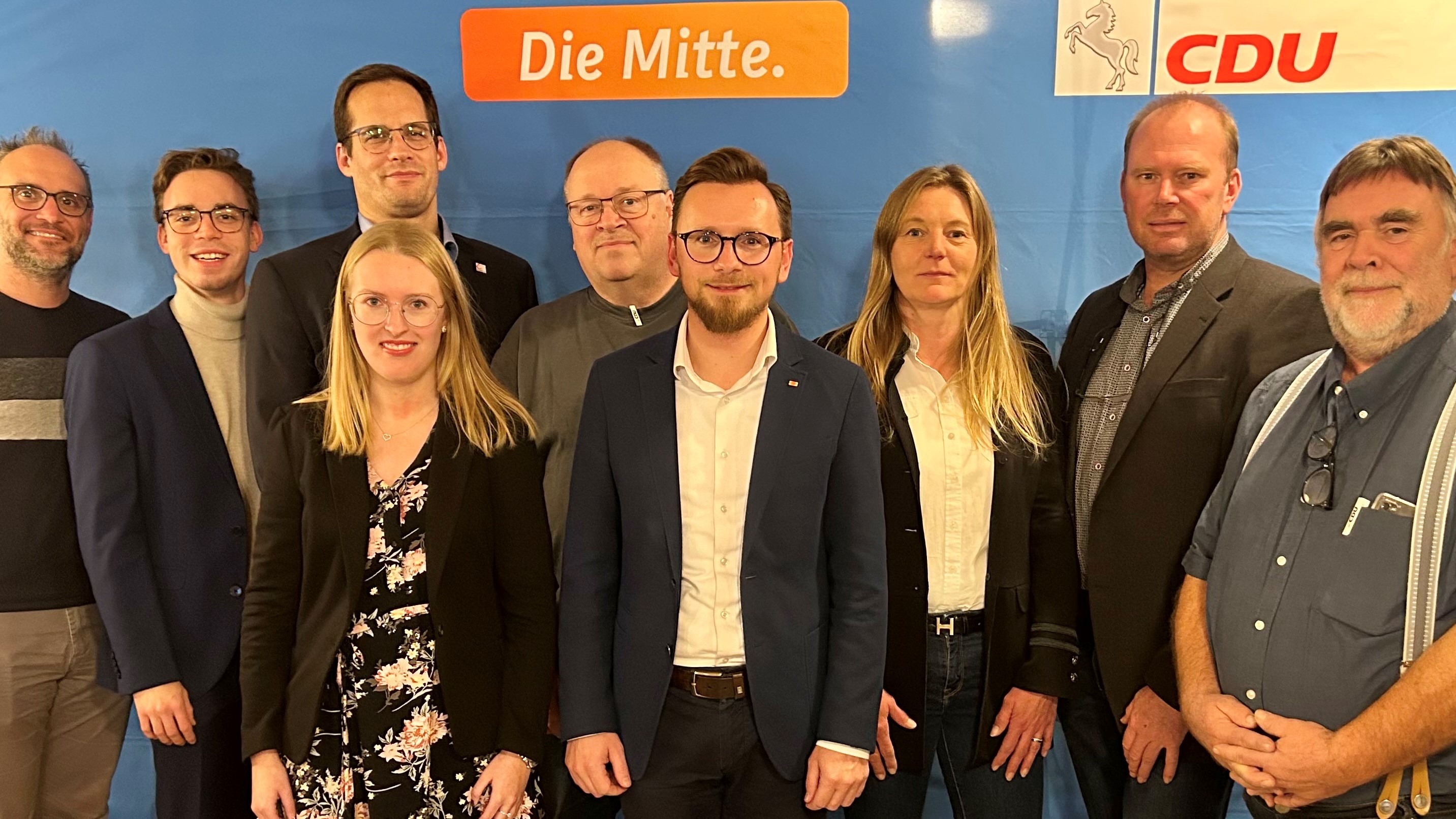 (vlnr. Stephan Weber, Frederic Otto, Sebastian Lange, Melissa Heikens, Karsten Armbrecht, Bjrn Liebig, Maren Root, Carsten Pape und Joachim Drge)